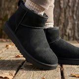 Saskia™ | Plush-Lined Slip-On Ankle Boots