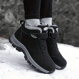 Benedetta™ | Plush-lined hook-and-loop lace-up hiking ankle boots