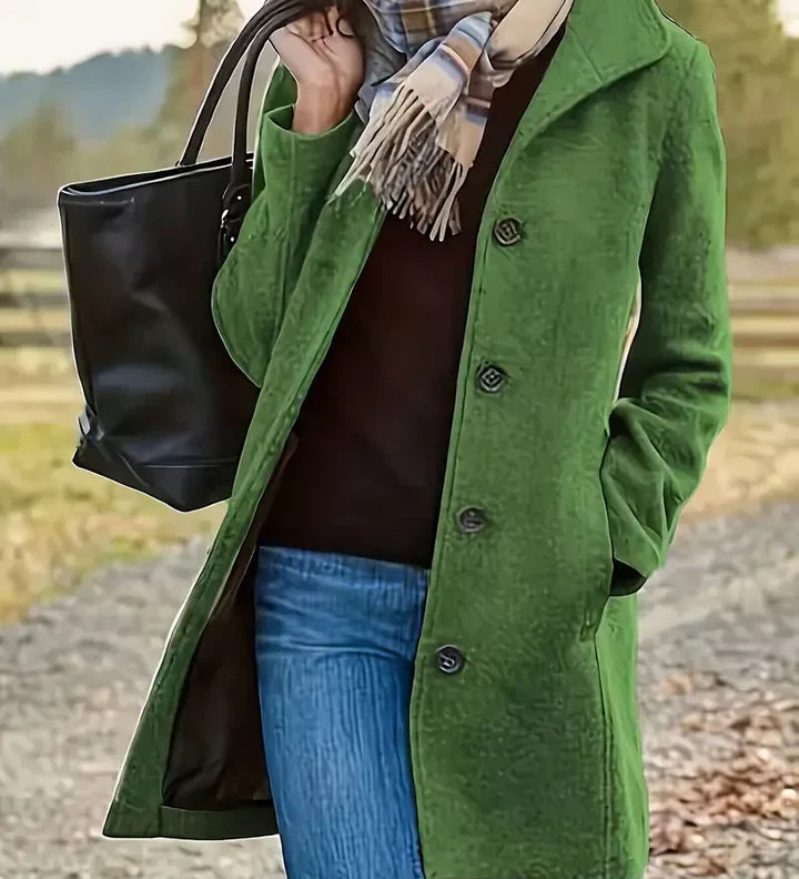 Aline™ | Long Casual Wool Coat