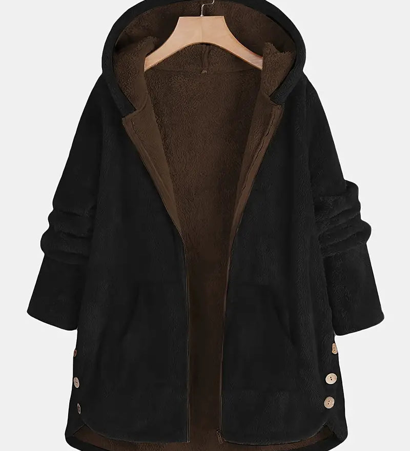 Amona™ | Hooded Plush Coat