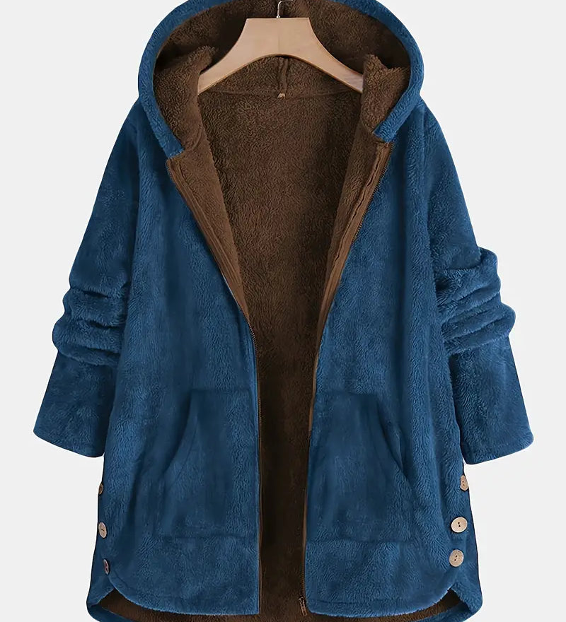 Amona™ | Hooded Plush Coat
