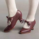 Lilly™ | Elegant Vintage Leather Heels