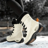 Cecilia™ | Faux-fur cuff lace-up mid-calf snow boots