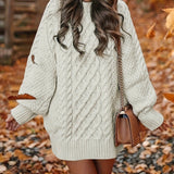 Liana™ | Elegant Cable Knit Sweater