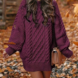 Liana™ | Elegant Cable Knit Sweater