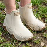 Amandine™ | Waterproof rubber lug-sole ankle rain boots