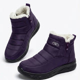 Odile™ | Quilted side-zip faux-fur winter ankle boots