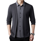 2-in-1 Shirt and Knit Jacket Combo