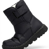 Oksana™ | Quilted hook-and-loop plush-lined snow boots