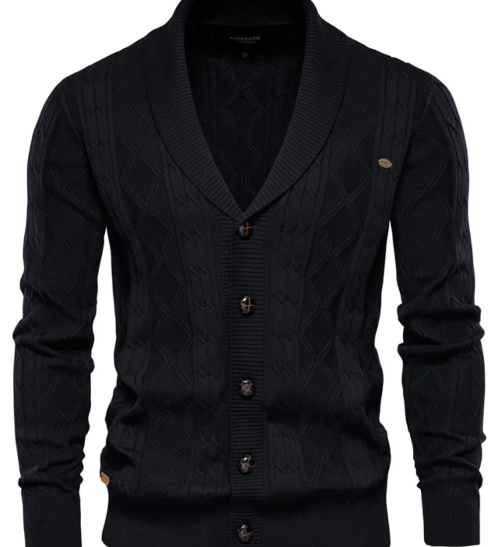 Men's Premium Button-Up Wool Cardigan