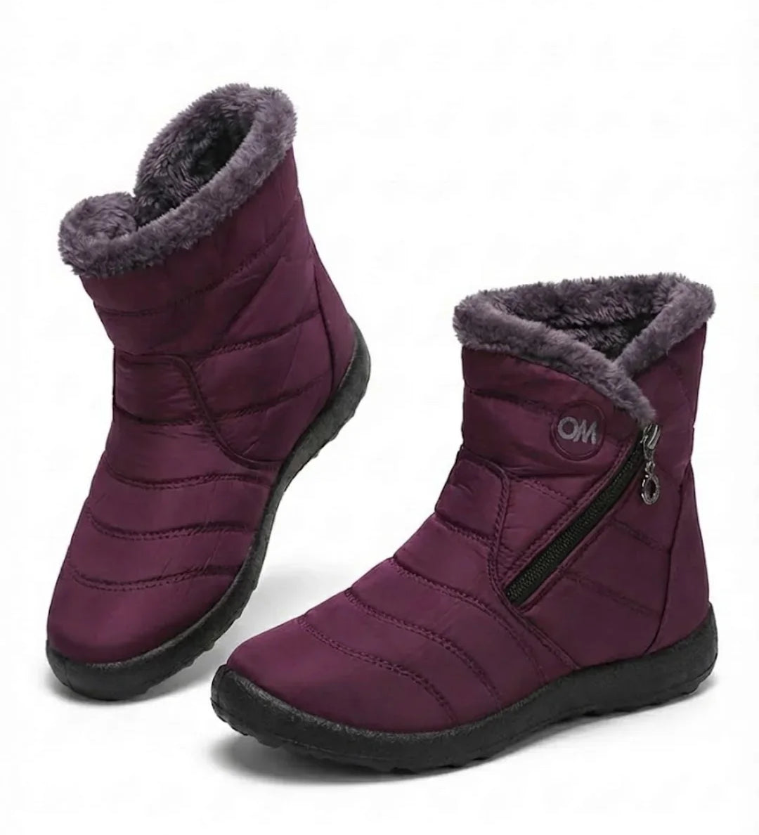 Lucero™ | Quilted Fleece-Lined Zip Winter Boots