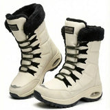 Cecilia™ | Faux-fur cuff lace-up mid-calf snow boots