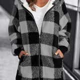 Sarah™ | Oversized Plaid Coat