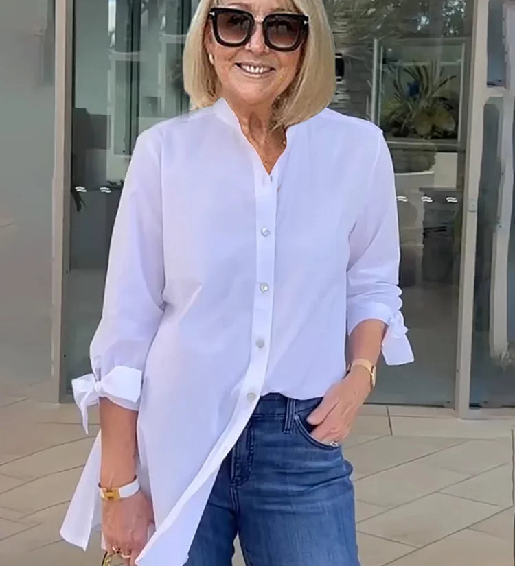 Tina™ | Flared Cotton Shirt Jacket
