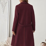 Mery™ | Notched-Lapel Button-Tab Tailored Coat