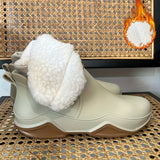Rainy™ | Plush-lined rubber lug-sole ankle rain boots