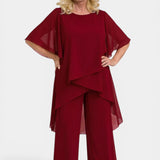 Elegant Chiffon Layered Pant Set