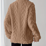 Charline™ | Textured Sherpa Half-Zip Pullover