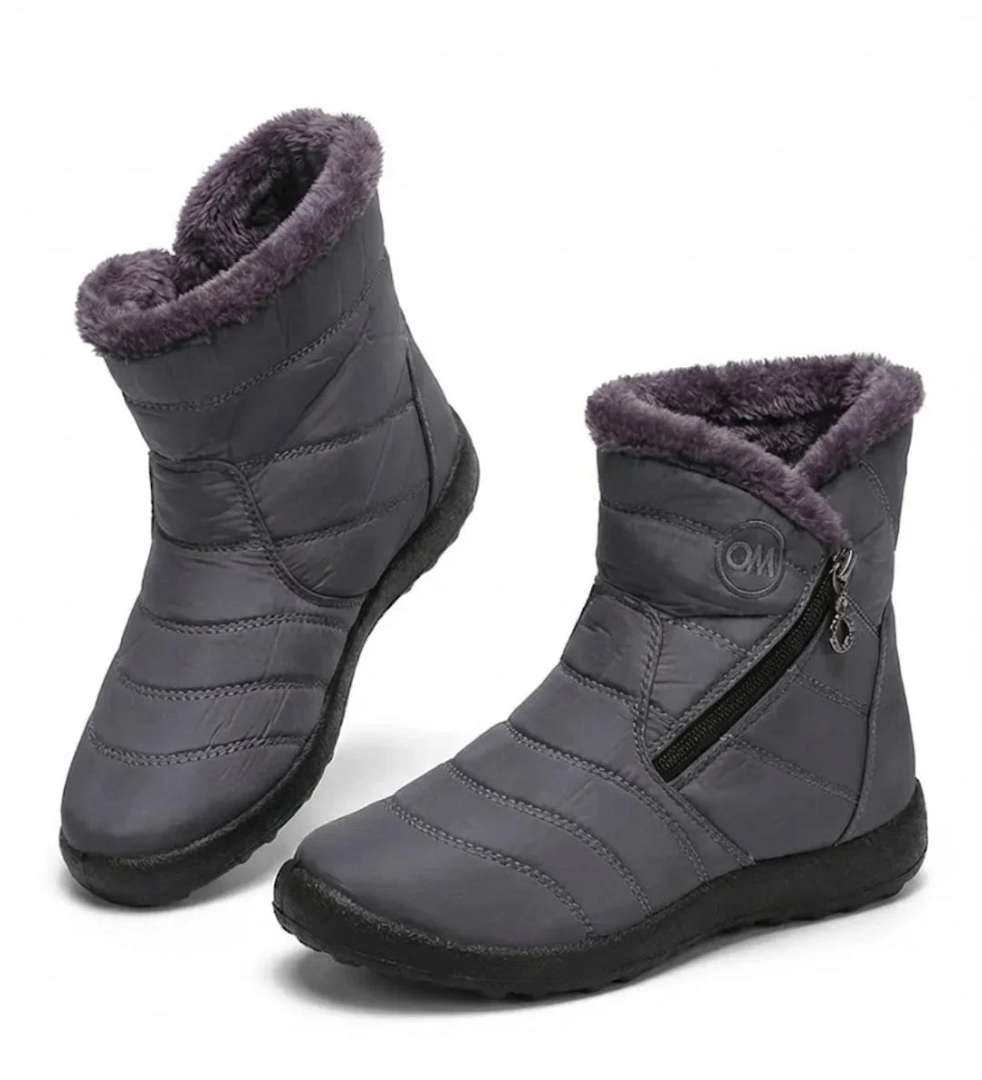 Lucero™ | Quilted Fleece-Lined Zip Winter Boots