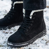 Loretta™ | Lace-Up Fleece-Lined Winter Ankle Boots
