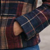 Classic Tailored Wool-Blend Plaid Button-Up Jacket