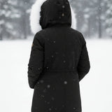 Ceridwen™ | Faux-fur hooded drawstring parka coat