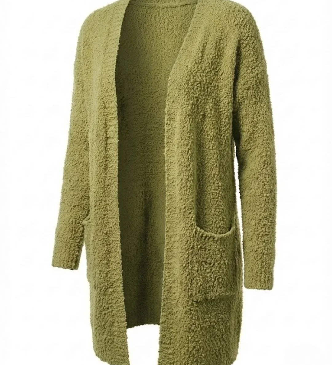 Imani™ | Bouclé Knit Open-Front Mid-Length Cardigan