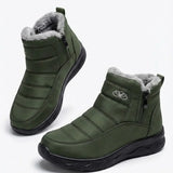 Odile™ | Quilted side-zip faux-fur winter ankle boots