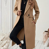 Mery™ | Notched-Lapel Button-Tab Tailored Coat