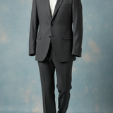 Charcoal wool slim-fit suit