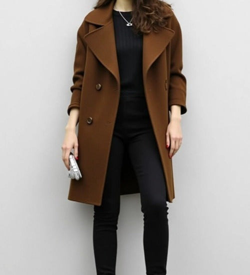 Roxana™ | Oversized Lapel Double-Breasted Tailored Coat