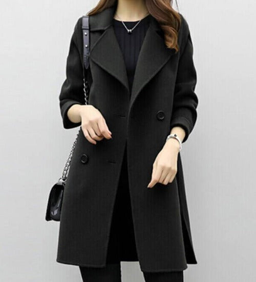 Roxana™ | Oversized Lapel Double-Breasted Tailored Coat