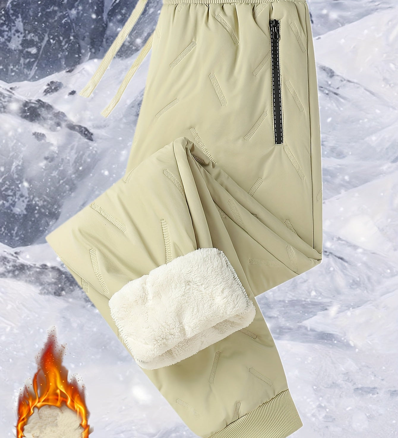 Danica™ | Quilted Elastic-Waist Winter Jogger Pants