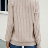 Stella™ | Ribbed Long-Sleeve V-Neck Sweater