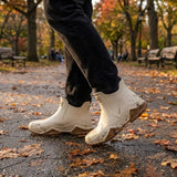 Amandine™ | Waterproof rubber lug-sole ankle rain boots