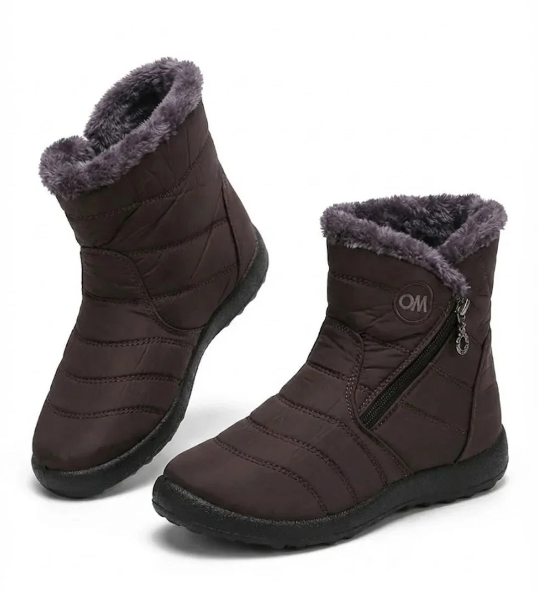 Lucero™ | Quilted Fleece-Lined Zip Winter Boots