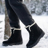 Loretta™ | Lace-Up Fleece-Lined Winter Ankle Boots