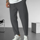 Chic Drawstring Tapered Pants
