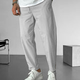 Chic Drawstring Tapered Pants