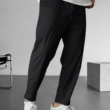 Chic Drawstring Tapered Pants