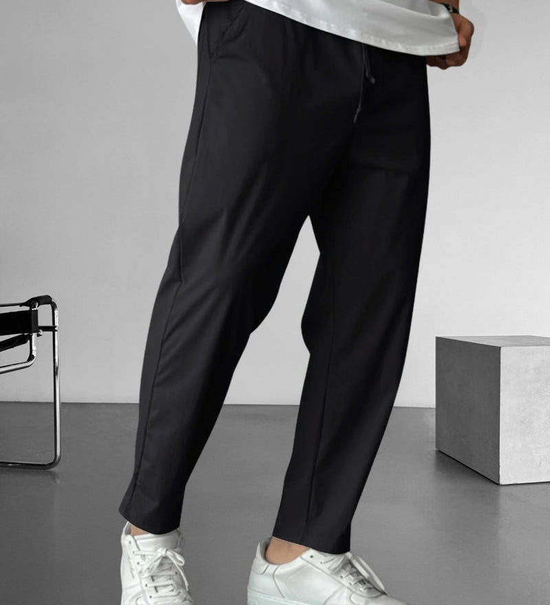 Chic Drawstring Tapered Pants