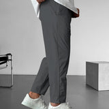 Chic Drawstring Tapered Pants