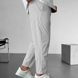 Chic Drawstring Tapered Pants