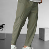 Chic Drawstring Tapered Pants