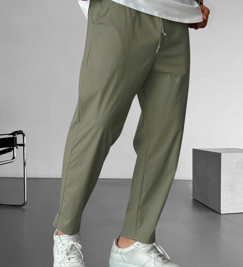 Chic Drawstring Tapered Pants