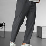 Chic Drawstring Tapered Pants