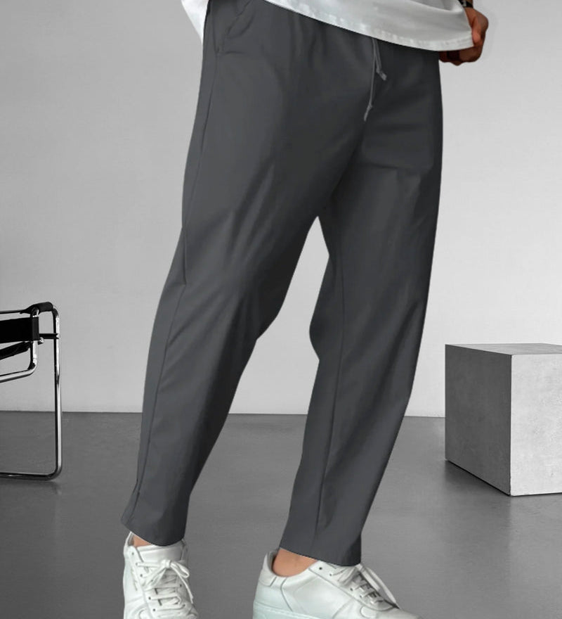 Chic Drawstring Tapered Pants