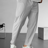 Chic Drawstring Tapered Pants