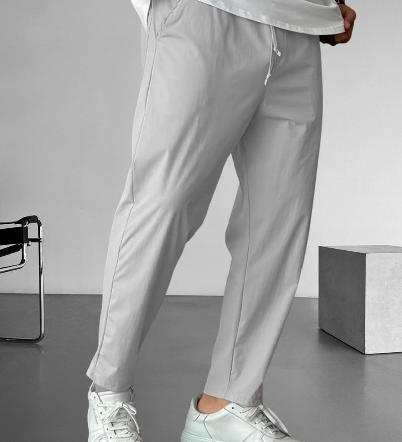 Chic Drawstring Tapered Pants