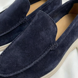 Alejandro Men's Casual Moccasins with Contrast Sole and Visible Stitching